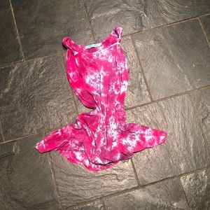 LITTLE GIRL PURPLE TIE DYE JERSEY DRESS